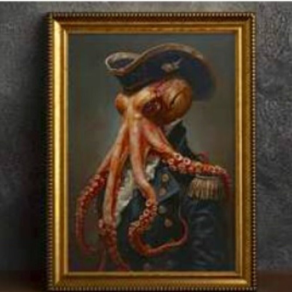Octopus Cthulhu Gothic Canvas Print 16 X 24 NWT